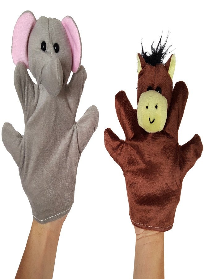 Dondor Velour Animal Hand Puppets, Soft Animal Hand Puppets for Children - Image 2